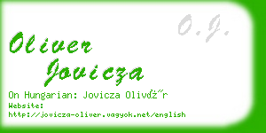 oliver jovicza business card
